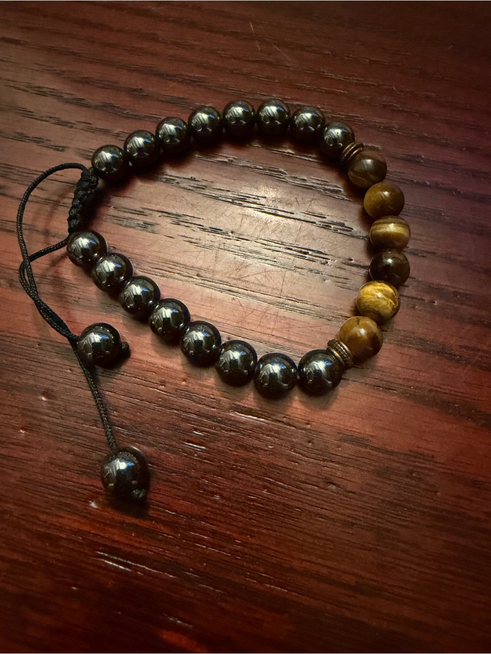 ⭐️2/$15⭐️Hematite and Tiger Eye Adjustable Bracelet (8mm)